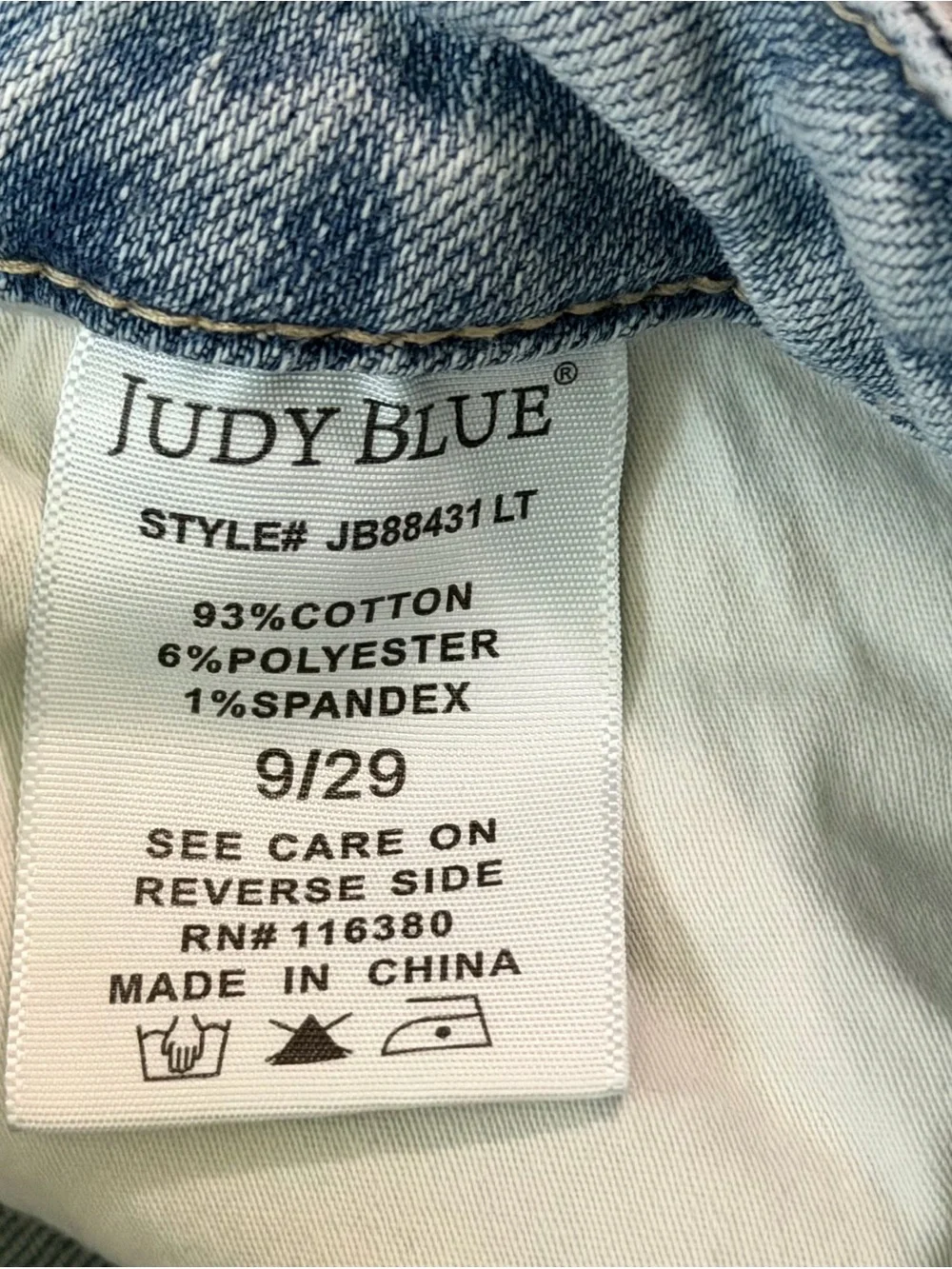 Judy Blue Light Blue Ripped Skinny Jeans